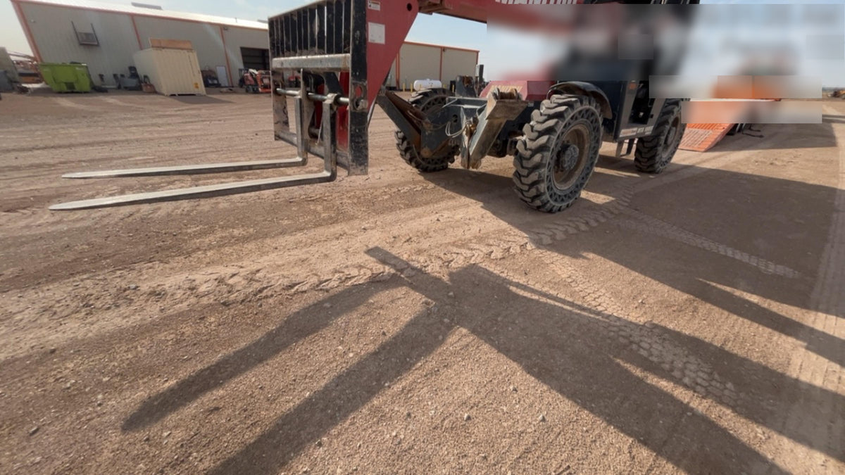 2018 Manitou MTA10055 Manitou MTA 10055 w/Open ROPS, Work Lights/Strobe, Aux Hyd, Solid Tires, Lift Hook, 66" Carriage, 60" Forks