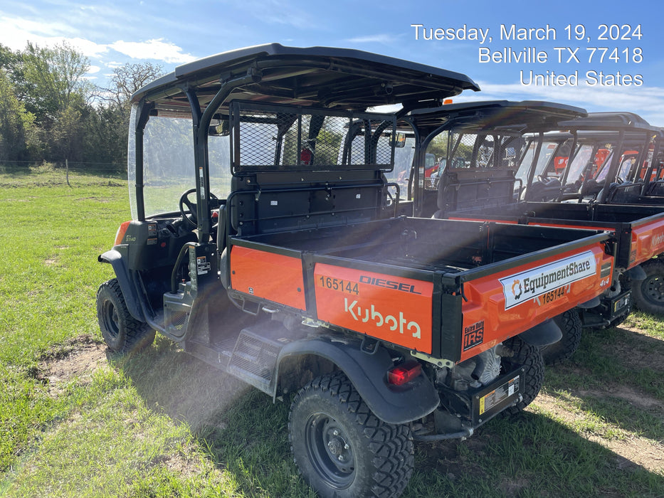 2021 Kubota RTV-X1140W-H Plastic Canopy, Windshield Acrylic Clear, LED Strobe Light, Wire Harness Kit, Back up Alarm