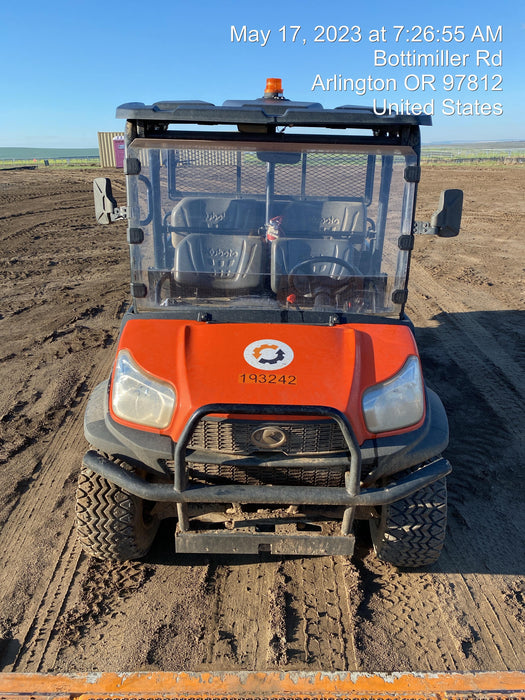 2021 Kubota RTV-X1140W-H Plastic Canopy, Windshield Acrylic Clear, LED Strobe Light, Wire Harness Kit, Back up Alarm