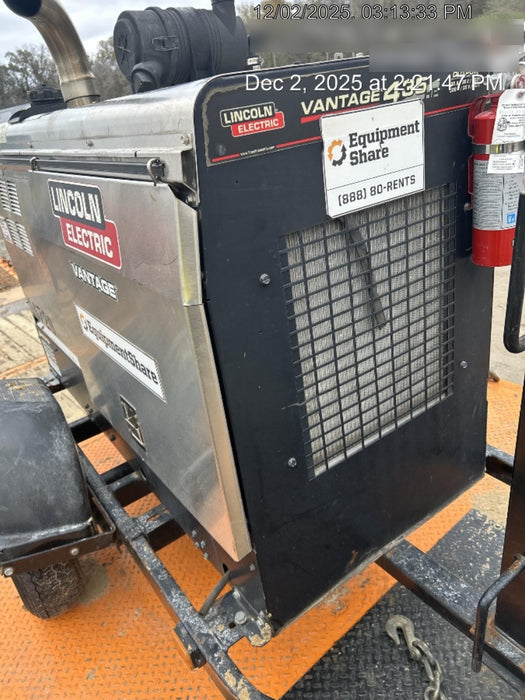 2021 Lincoln Electric Vantage 549X Ready Pak 3, ORANGE (includes trailer, cable rack, fender light kit)