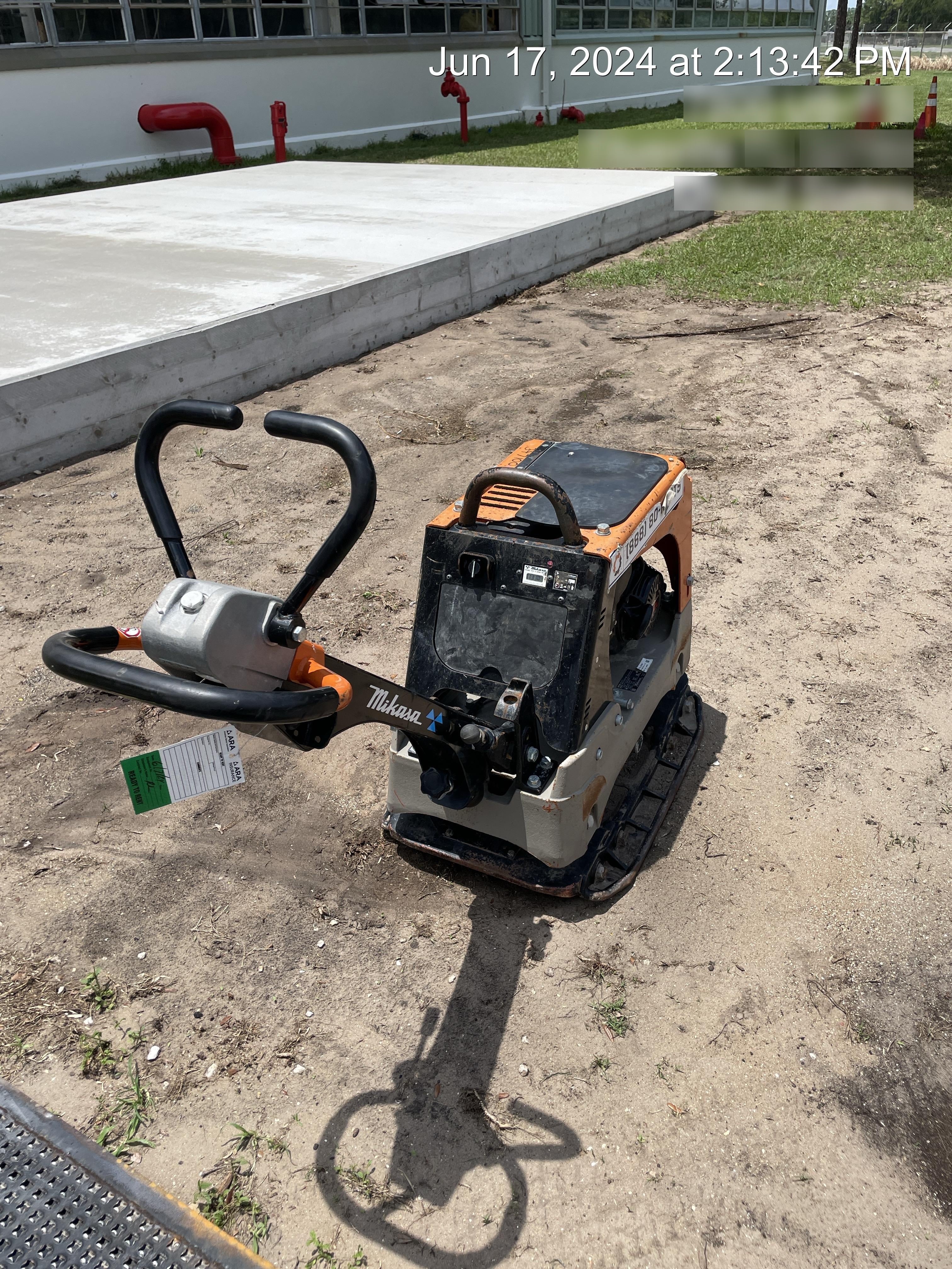 2023 Multiquip MV308GH Honda GX270, 18" Plate, Tachometer