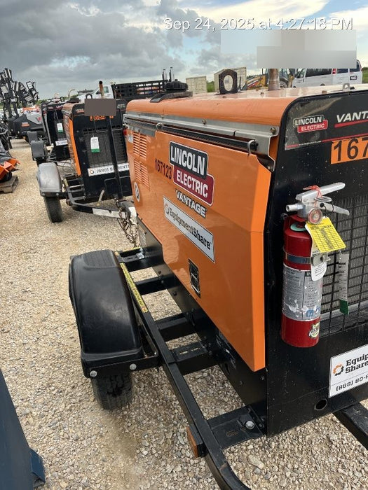 2021 Lincoln Electric Vantage 322 Vantage 322 Ready Pak 3 w/ Decals, ORANGE (includes trailer, cable rack, fender light kit) NO Telematics