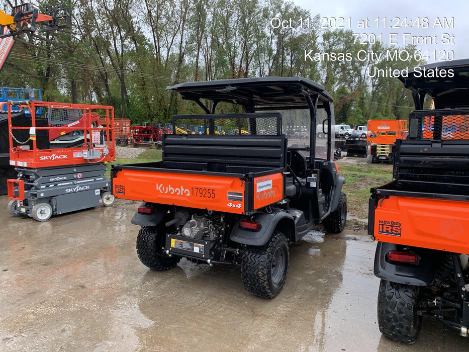 2022 Kubota RTV-X1140W-H Plastic Canopy, Windshield Acrylic Clear, LED Strobe Light, Wire Harness Kit, Back up Alarm