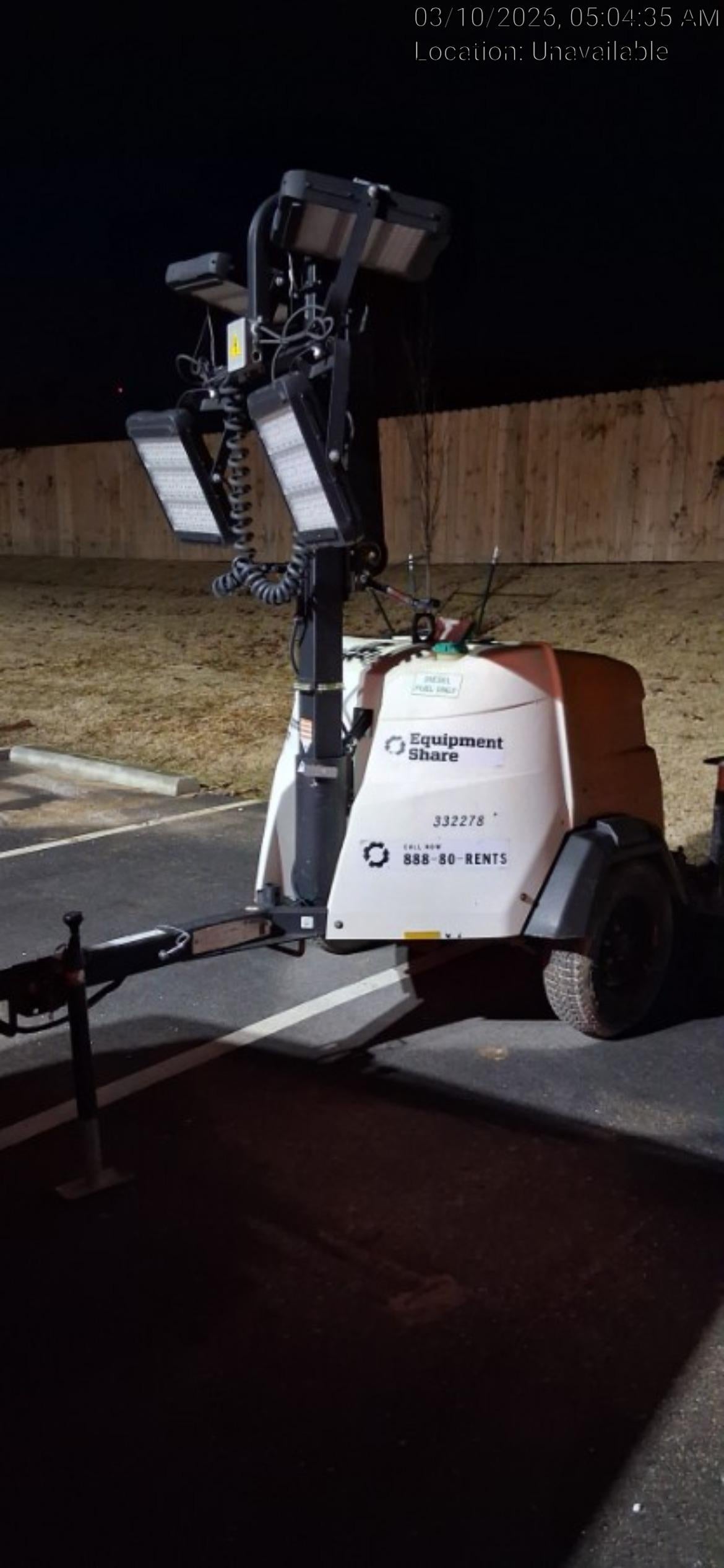 2023 Generac MLT2 Diesel, Flex Switch 120V Input, Powerzone Controller, (4) 320W LED Lights, 4kW Generator, 39.9 Gal Fuel Tank, 2" Ball, T3