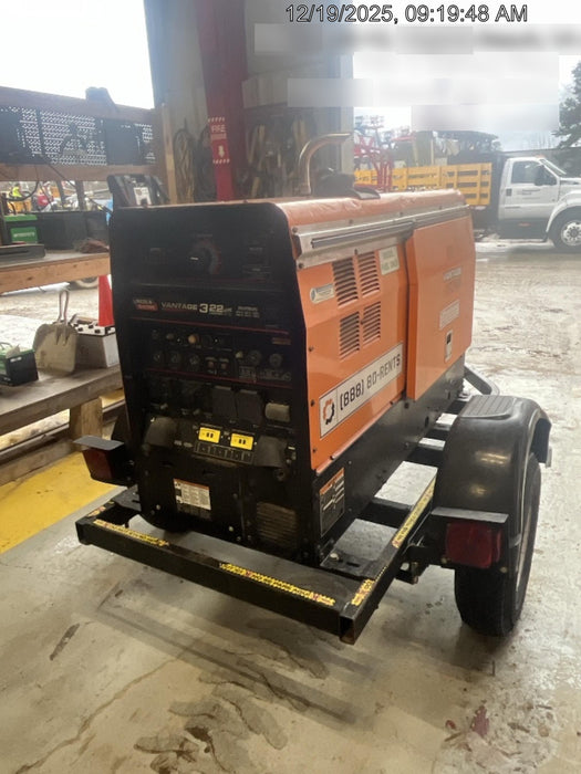 2021 Lincoln Electric Vantage 322 Vantage 322 Ready Pak 3 w/ Decals, ORANGE (includes trailer, cable rack, fender light kit) NO Telematics