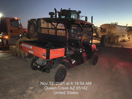 Kubota RTV-X1140W-H Plastic Canopy, Windshield Acrylic Clear, LED Strobe Light, Wire Harness Kit, Back up Alarm