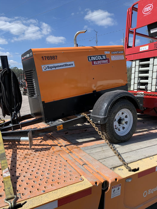 2021 Lincoln Electric Vantage 322 Vantage 322 Ready Pak 3 w/ Decals, ORANGE (includes trailer, cable rack, fender light kit) NO Telematics