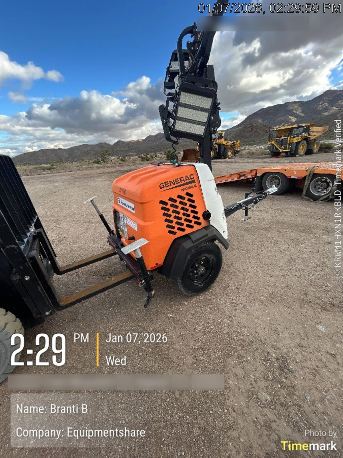 2023 Generac MLT2 Diesel, Flex Switch 120V Input, Powerzone Controller, 
(4) 320W LED Lights, 4kW Generator, 39.9 Gal Fuel Tank, 2" Ball, T3