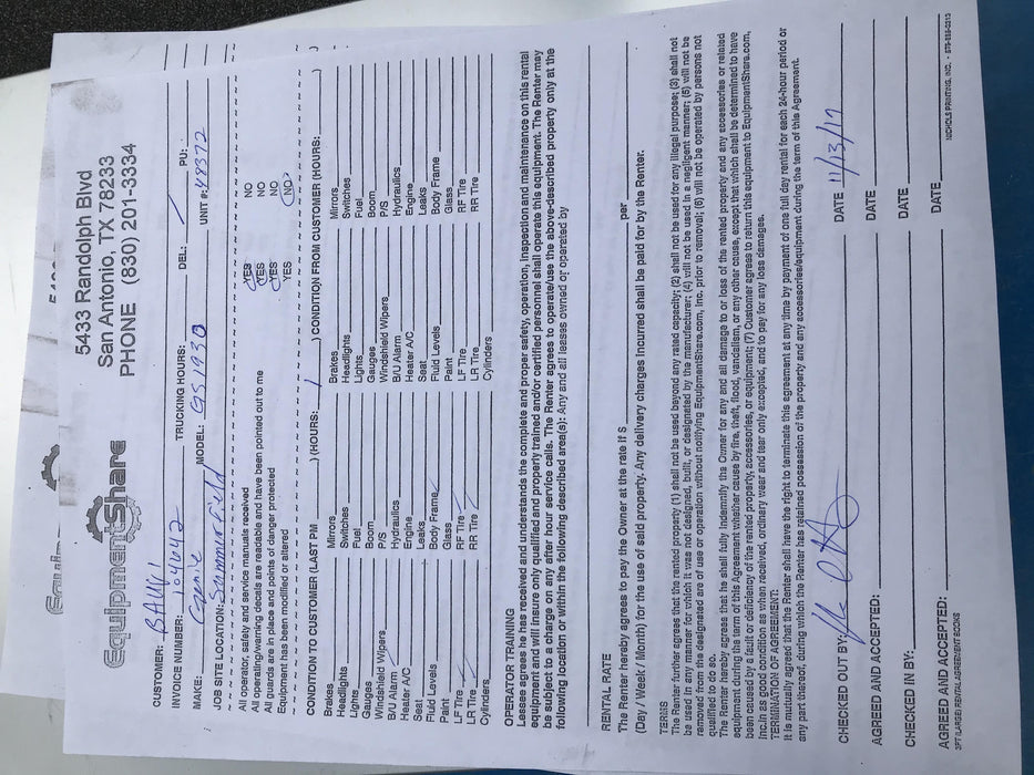 2019 Genie GS-1930 Fixed rails with chain Entry