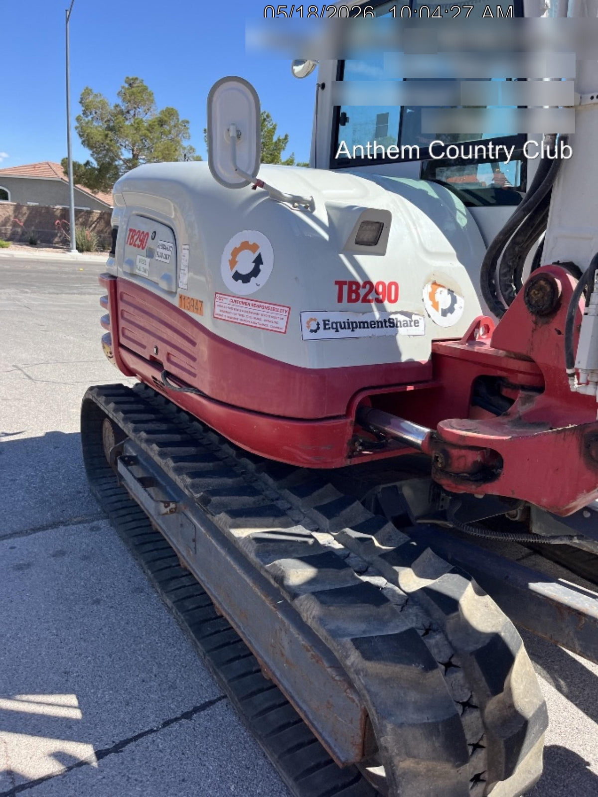 2020 Takeuchi TB290C Cab/Heat/Air, Rubber Tracks, Manual TAG QC