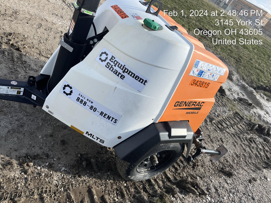 2023 Generac MLT2 Diesel, Flex Switch 120V Input, Powerzone Controller, (4) 320W LED Lights, 4kW Generator, 39.9 Gal Fuel Tank, 2" Ball, T3