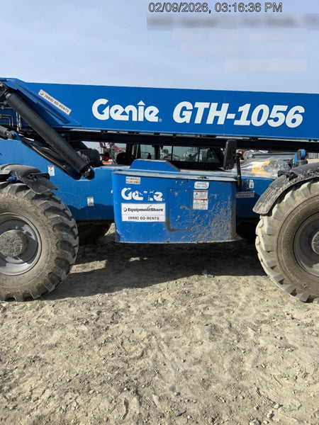 2018 Genie GTH-1056 Genie GTH-1056 w/CAB, Solid Tires, Work Lights, 60" carriage/forks, cab mesh, beacon