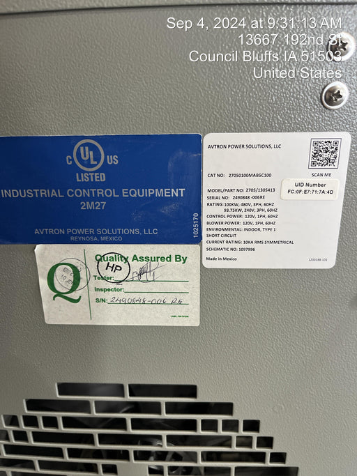 2022 ASCO AVTRON 2705