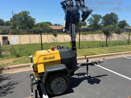 2022 Allmand NLV3GR (4) LED Light Fixture 350W, 23' Vertical Mast, 3kW Prime, Towable, ES Decals, T3