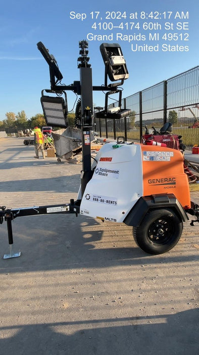 2024 Generac MLT2 Diesel, Flex Switch 120V Input, Powerzone Controller, 
(4) 320W LED Lights, 4kW Generator, 39.9 Gal Fuel Tank, 2" Ball, T3