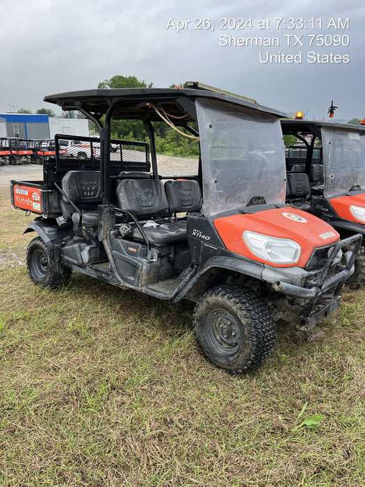 2022 Kubota RTV-X1140W-H Plastic Canopy, Windshield Acrylic Clear, LED Strobe Light, Wire Harness Kit, Back up Alarm