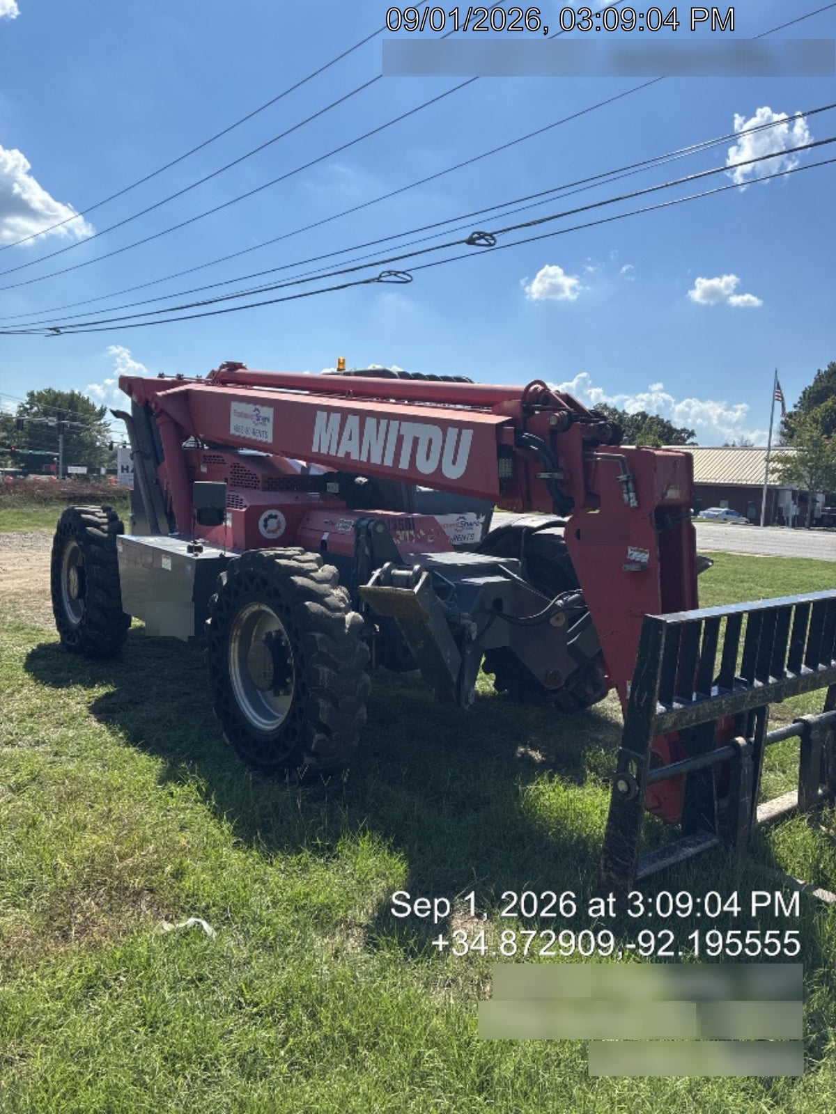 2018 Manitou MTA10055 MTA10055 - 74 HP T4, Canopy, Worklights/Strobe, Beacon, 66" Carriage, 60" Forks, Solid Tires, Lift Hook, Aux Hydraulics