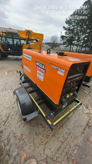 2021 Lincoln Electric Vantage 322 Vantage 322 Ready Pak 3 w/ Decals, ORANGE (includes trailer, cable rack, fender light kit) NO Telematics