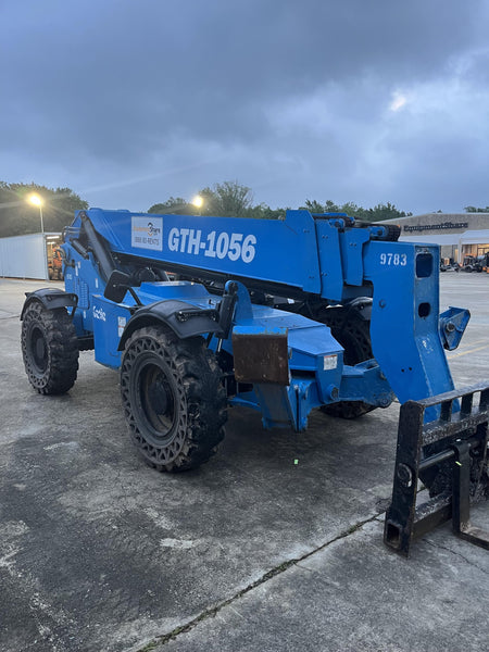 2018 Genie GTH-1056 Genie GTH-1056 w/Open ROPS, Solid Tires, Work Light/Beacon, 60" Carriage and Forks