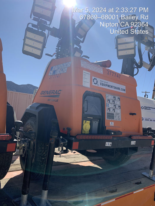 2023 Generac MLT2 Diesel, Flex Switch 120V Input, Powerzone Controller, 
(4) 320W LED Lights, 4kW Generator, 39.9 Gal Fuel Tank, 2" Ball, T3