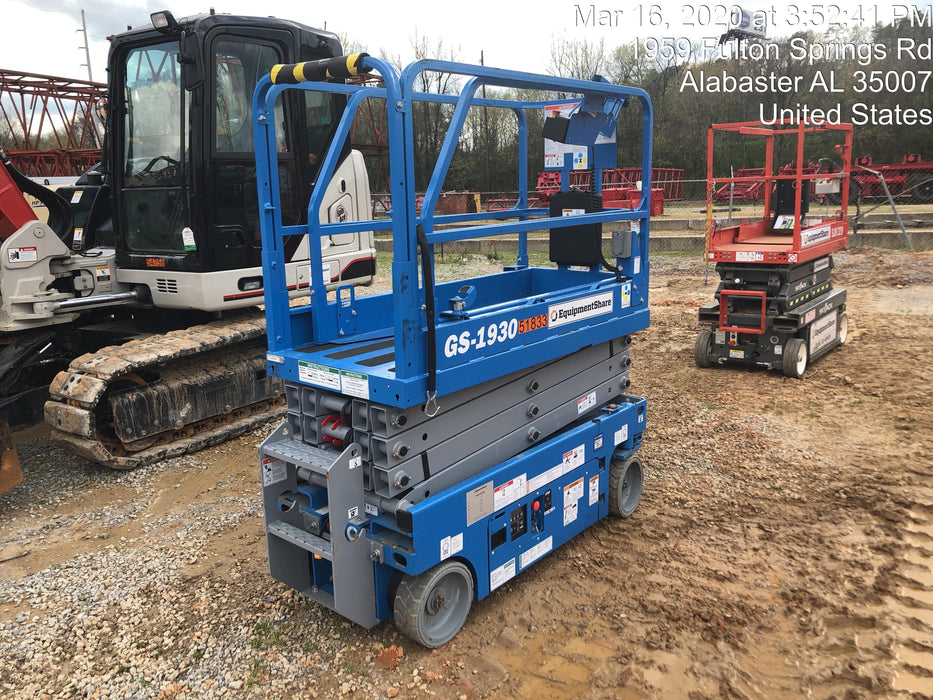 2019 Genie GS-1930 Fixed Rails with Chain Entry