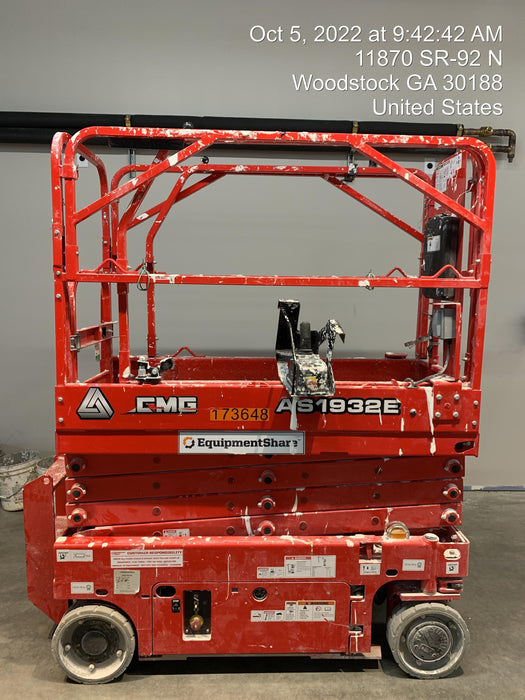 2021 Lgmg AS1932E Electric Drive, Solid Non Marking Tires, Dual Beacons