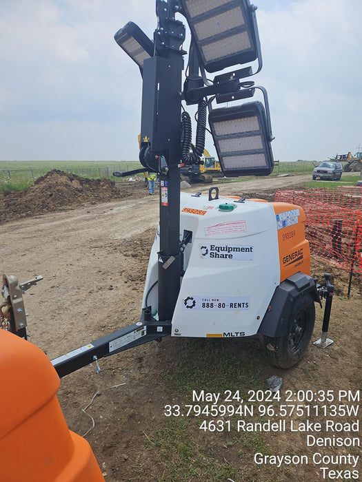 2024 Generac MLT2 Diesel, Flex Switch 120V Input, Powerzone Controller, 
(4) 320W LED Lights, 4kW Generator, 39.9 Gal Fuel Tank, 2" Ball, T3