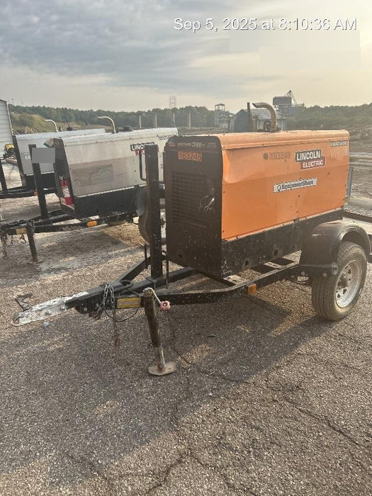 2021 Lincoln Electric Vantage 322 Vantage 322 Ready Pak 3 w/ Decals, ORANGE (includes trailer, cable rack, fender light kit) NO Telematics