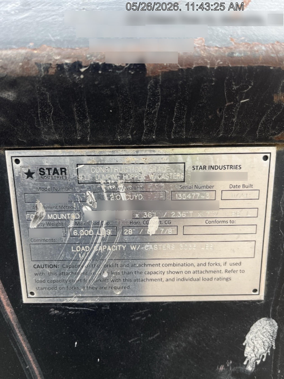 2024 STAR INDUSTRIES M-1820 - Self-Dump Hopper