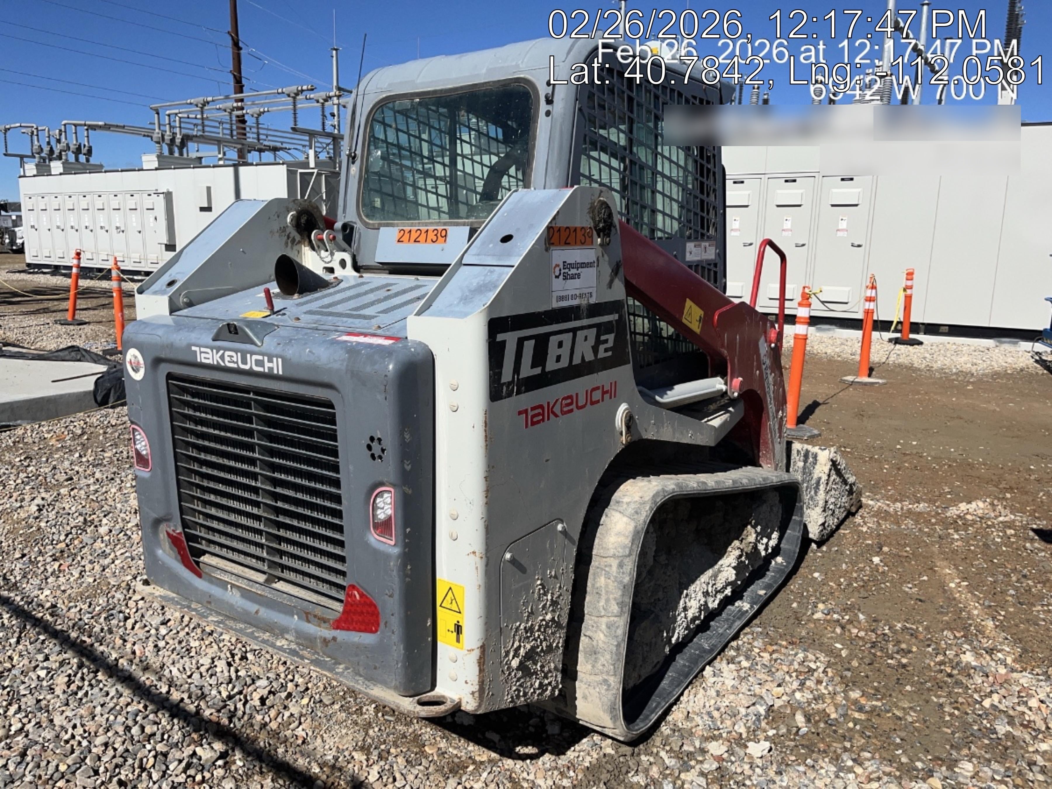 2022 Takeuchi TL8R2-CR 74hp Kubota Diesel, Cab/Heat/Air, Rubber Tracks, Hydraulic QC