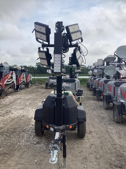 2022 Allmand NLV3GR (4) LED Light Fixture 350W, 23' Vertical Mast, 3kW Prime, Towable, ES Decals, T3