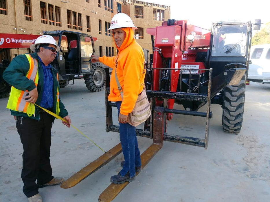 2019 Manitou MTA12042 Cab/Heat/Air, 120 HP, Solid Tires, Work Lights, Lift Hook, Auxiliary Hydraulics 66" Carriage and 60" Forks