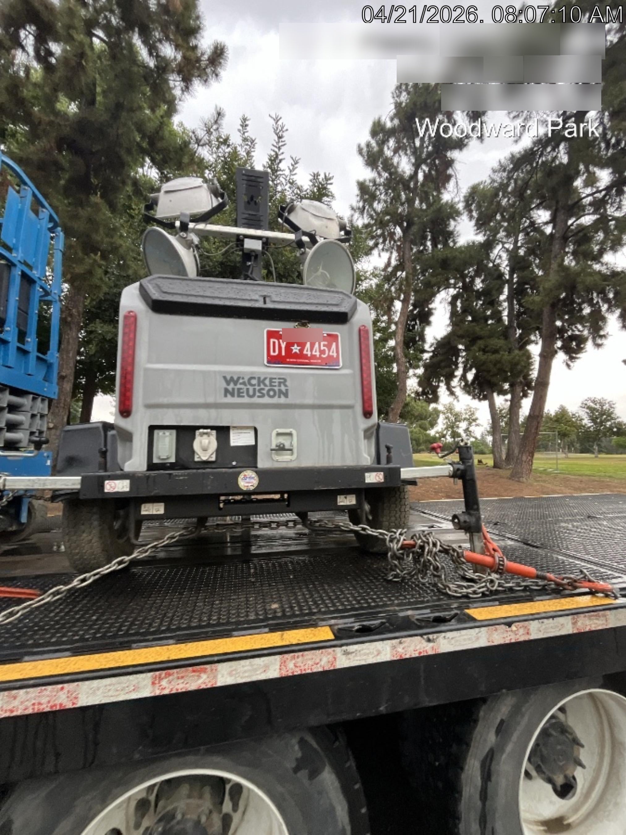 2019 Wacker Neuson LTV6L-MH Wacker Neuson LTV6L Mobile Light Tower w/Fuel Level Sensor Installed