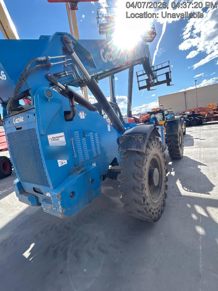 2018 Genie GTH-1056 Genie GTH-1056 w/Open ROPS, Solid Tires, Work Lights, 60" carriage/forks, cab mesh, beacon