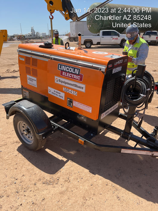 2023 Lincoln Electric LE400 Kubota V1505, Trlr, Cable Rack, Light Kit, ES Decals, T3