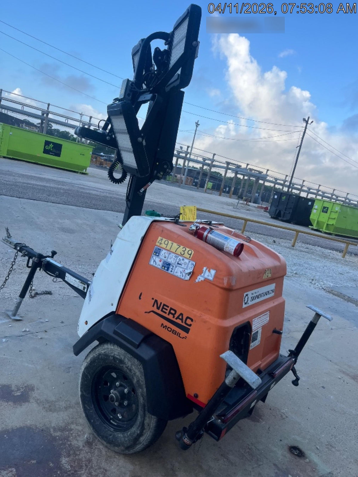 2025 Generac MLTS-4 Diesel, Mitsubishi L2E, 7.1 hp @1800 rpm, Flex Switch 120V Input, Powerzone Controller, (4) 320W LED Lights, 4kW Generator, 39.9 Gal Fuel Tank, 2" Ball, ES Decals