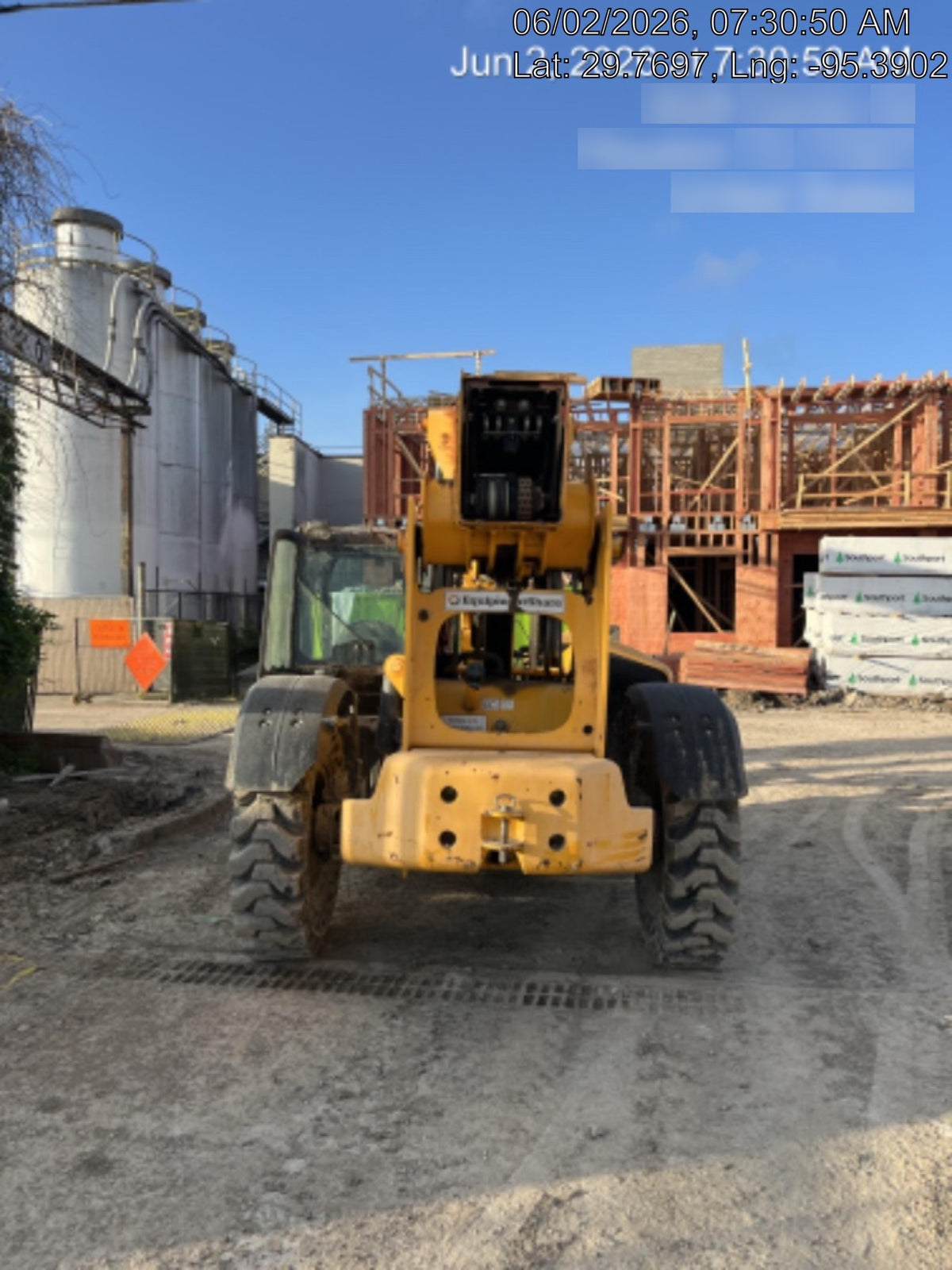 2018 JCB 510-56 JCB 510-56 Telehandler 74 HP w/CAB/HVAC, Beacon, Worklights, Aux Hydraulics, Solid Tires, 60" Carriage/Forks