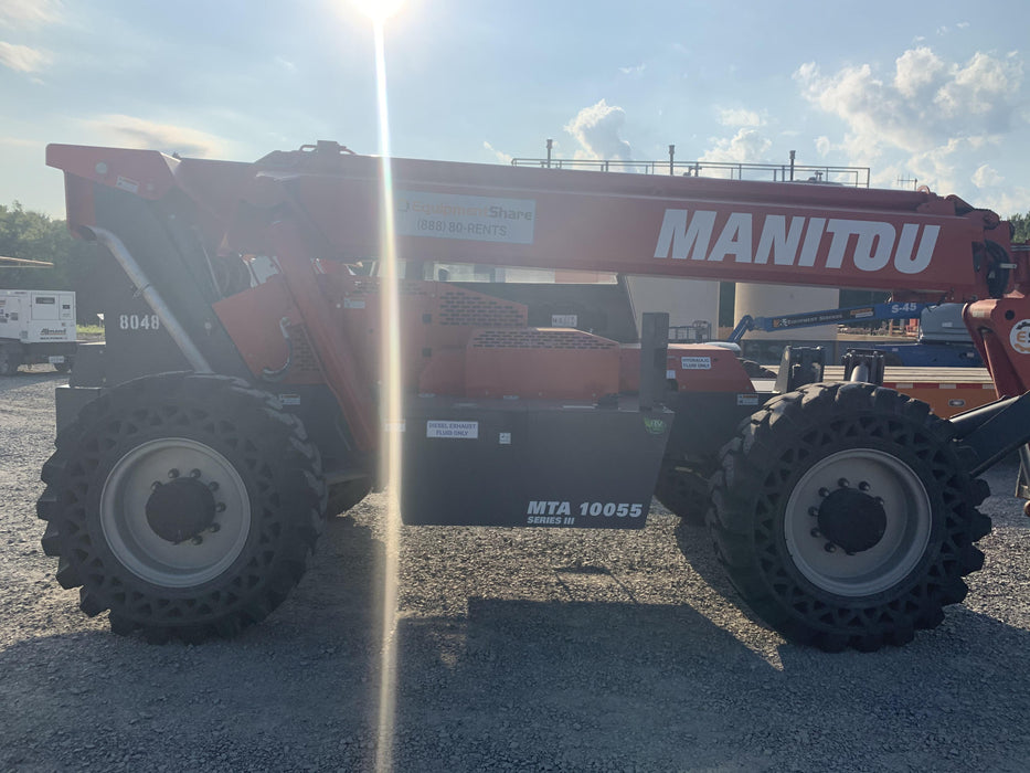 2018 Manitou MTA10055 Manitou MTA 10055 w/Open ROPS, Work Lights/Strobe, Aux Hyd, Solid Tires, Lift Hook, 66" Carriage, 60" Forks