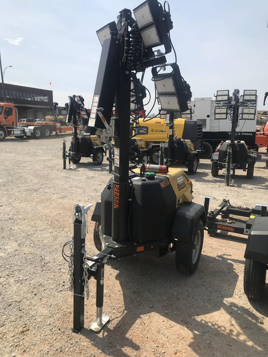 2022 Allmand NLV3GR (4) LED Light Fixture 350W, 23' Vertical Mast, 3kW Prime, Towable, Deep Sea L401, Leveling Jacks, Yanmar T4F 5.8hp