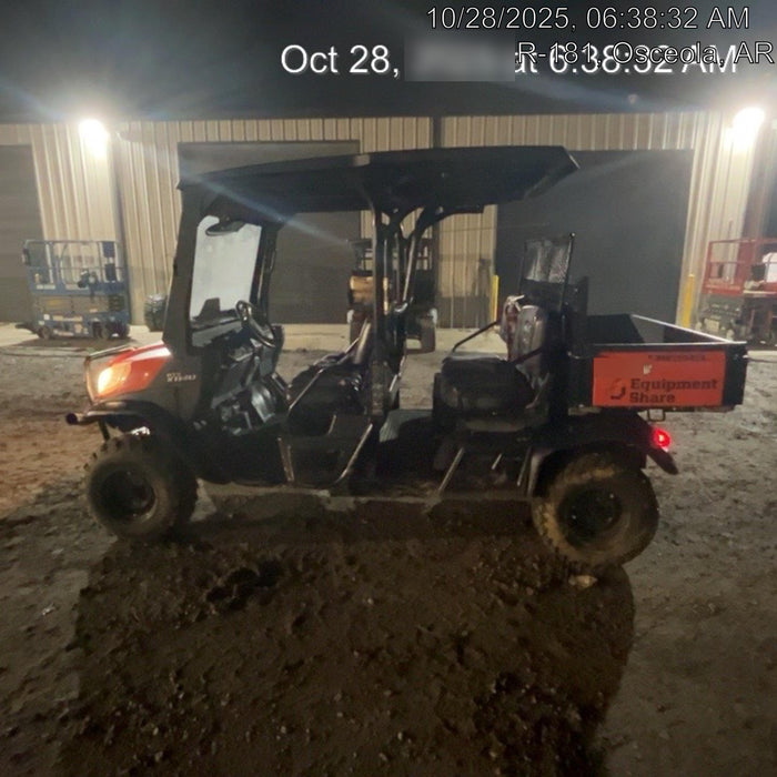 2019 Kubota RTV-X1140W-H 4wd Utility Cart, LED Strobe, Windshield Tempered Glass, Plastic Canopy, Wire Harness Kit, Backup Alarm