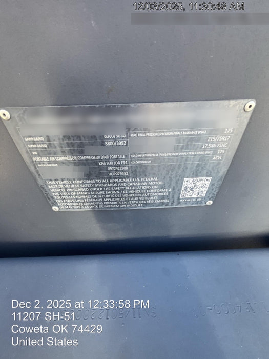 2022 ATLAS COPCO XAS 900