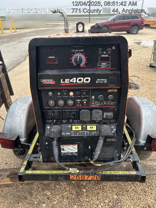 2022 Lincoln Electric LE400 Kubota V1505, Trlr, Cable Rack, Light Kit, ES Decals, T3