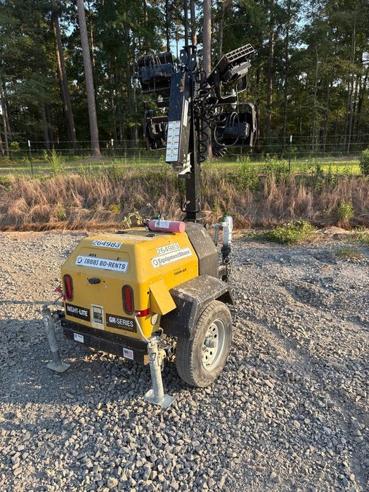 2022 Allmand NLV3GR (4) LED Light Fixture 350W, 23' Vertical Mast, 3kW Prime, Towable, ES Decals, T3