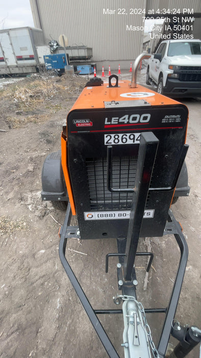 2022 Lincoln Electric LE400 Kubota V1505, Trlr, Cable Rack, Light Kit, ES Decals, T3