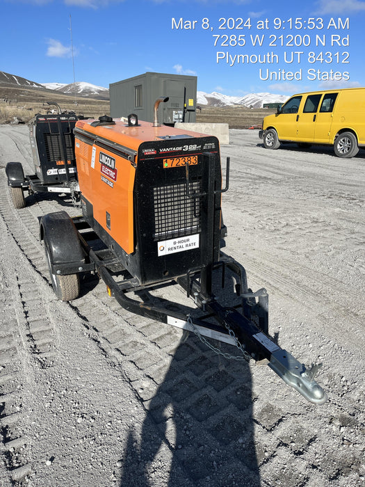 2021 Lincoln Electric Vantage 322 Vantage 322 Ready Pak 3 w/ Decals, ORANGE (includes trailer, cable rack, fender light kit) NO Telematics