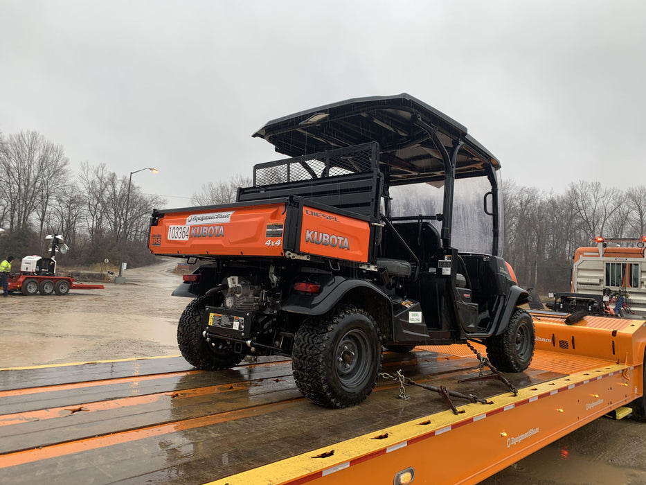 Kubota RTV-X1140W-H 4WD utility cart -LED strobe -Windshield tempered glass -Plastic canopy -Wire harness kit -Backup alarm