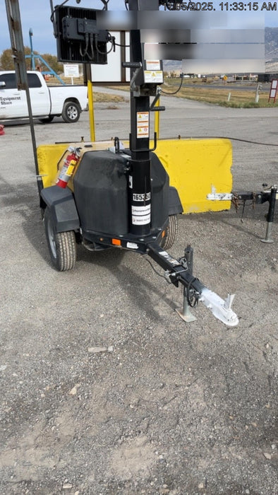 2021 Allmand NLV3GR (4) LED Light Fixture 350W, 23' Vertical Mast, 3kW Prime, Towable, Deep Sea L401, Leveling Jacks, Yanmar T4F 5.8hp