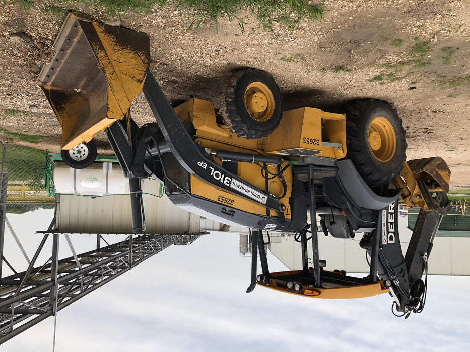 2019 John Deere 310LEP - Extendable Stick 4WD, Canopy, Extendable dipper, ISO Controls, Rear Auxiliary Hydraulics, Manual QC, Buckets: 12”, 18”, and 24”, 5 Year/5,000 Hr Extended Powertrain and Hydraulics Warranty