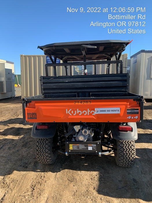 2022 Kubota RTV-X1140W-H Plastic Canopy, Windshield Acrylic Clear, LED Strobe Light, Wire Harness Kit, Back up Alarm