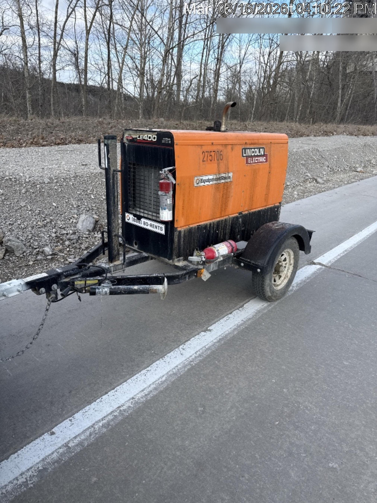 2022 Lincoln Electric LE400 Kubota V1505, Trlr, Cable Rack, Light Kit, ES Decals, T3